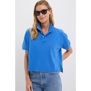 TUCKERNUCK Blue Pique Holmes Boyfriend Polo Size XS NWT Retail $98 Tuckernuck